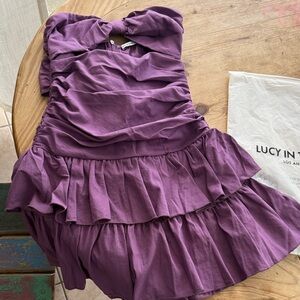 Lucy in the Sky Lavender Strapless Dress